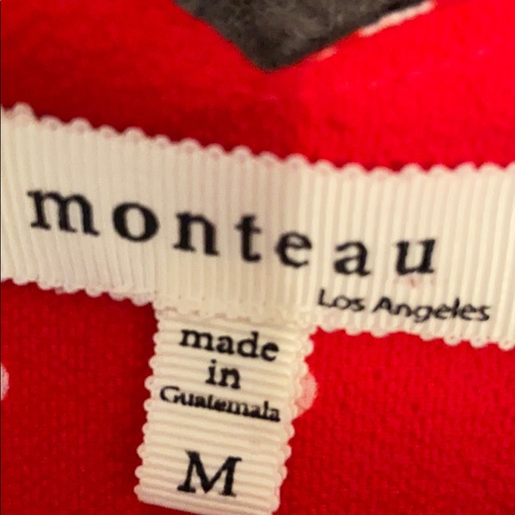 Monteau red/white polka dot off the shoulder top - Picture 5 of 6